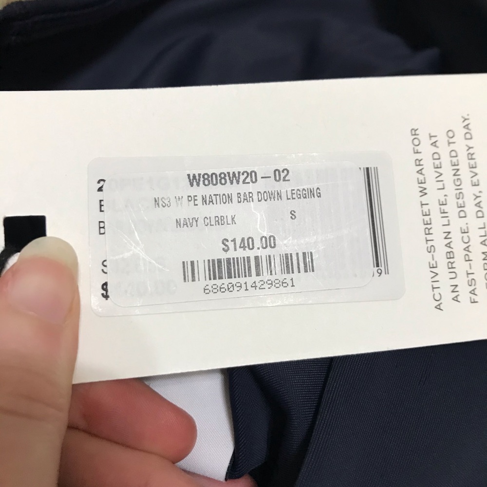 P.E. Nation X Barry’s Navy Bar Down Legging - Picture 4 of 5